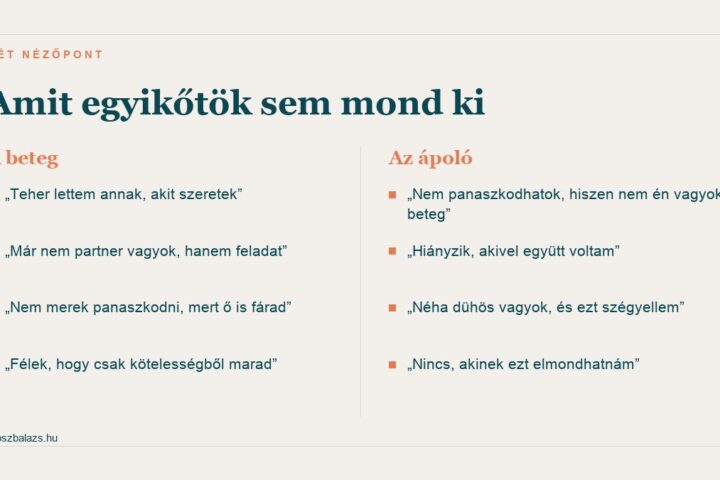 Krónikus betegség két nézőpontból: amit a beteg és amit az ápoló él meg
