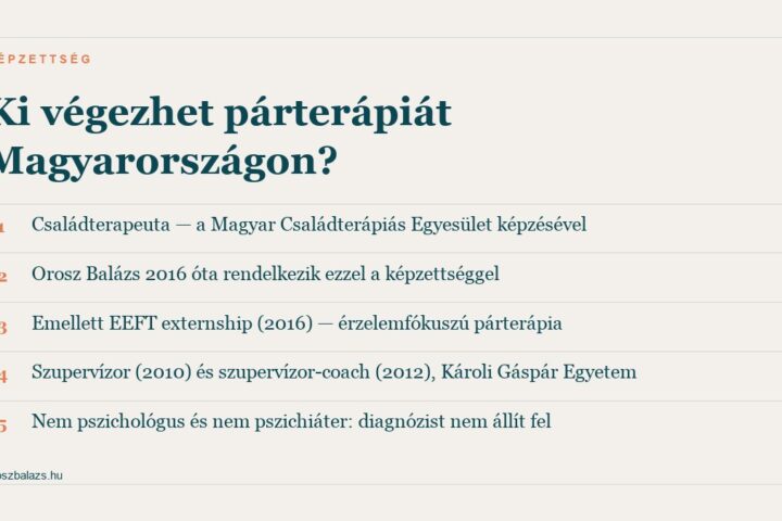 Ki végezhet párterápiát Magyarországon — képzettségek