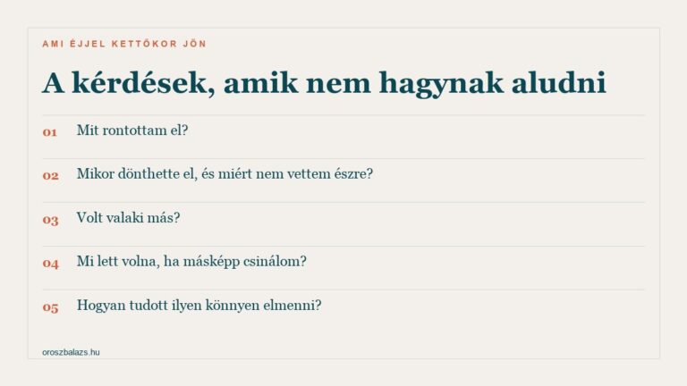 Amikor téged hagytak el, és nem érted, miért