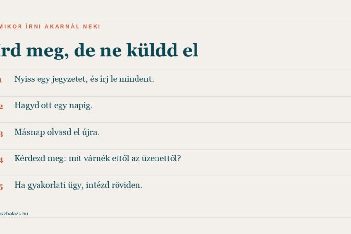 Öt lépés arra az esetre, ha írni akarnál az exednek