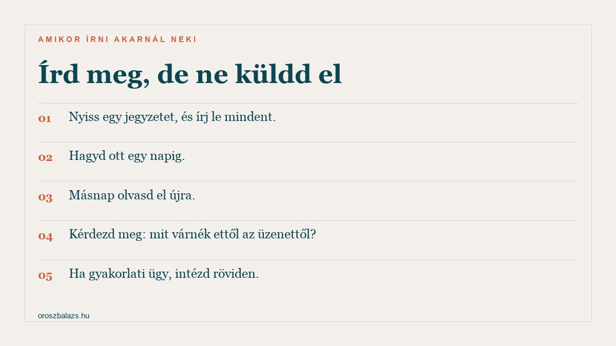 Öt lépés arra az esetre, ha írni akarnál az exednek