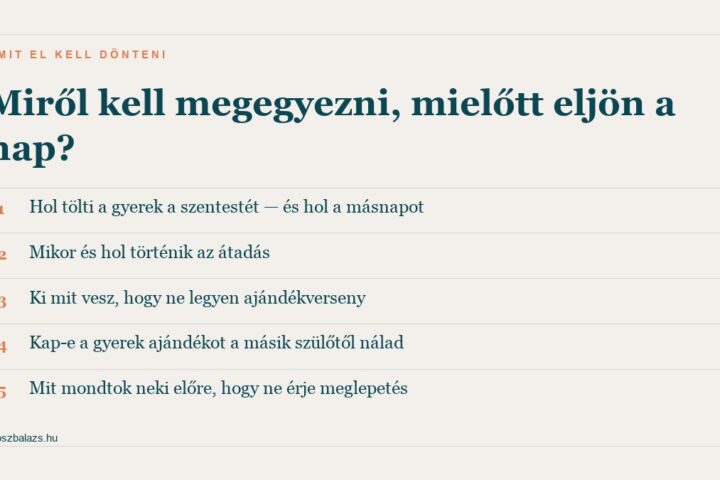 Öt kérdés a válás utáni első karácsony megszervezéséhez