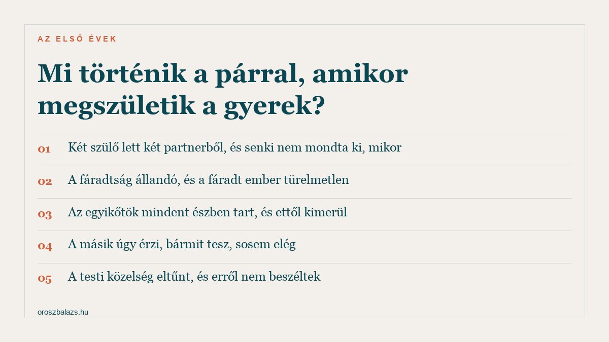 Öt pont arról, mi történik a párral a gyerek születése után