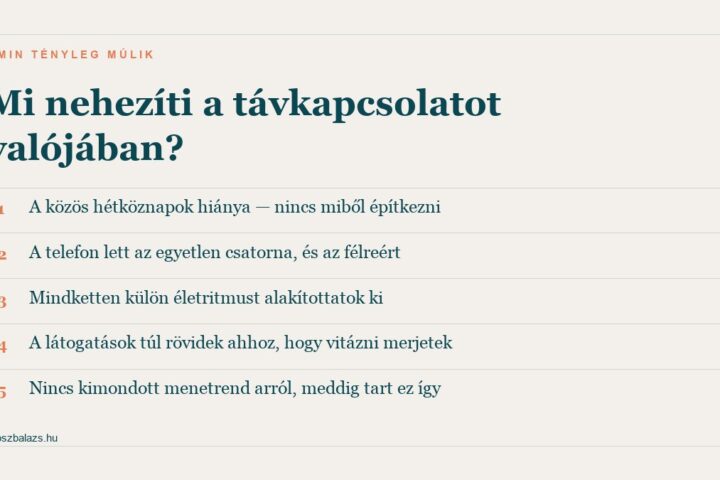 Öt pont arról, mi nehezíti valójában a távkapcsolatot