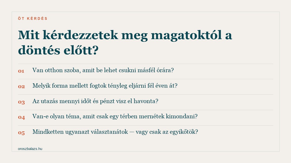 Öt kérdés az online és a személyes párterápia közti döntéshez