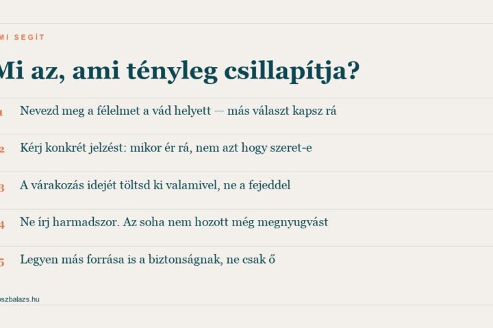 Öt dolog, ami csillapítja a szorongó kötődést egy párkapcsolatban